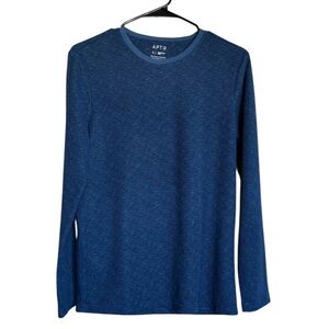 Apt.9 Men’s Seriously Soft Luxe Waffle Sleep Crew Top Long Sleeve Sz S Blue